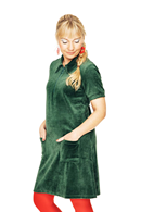 My dress Velour Grön