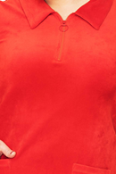 My klänning Velour Röd