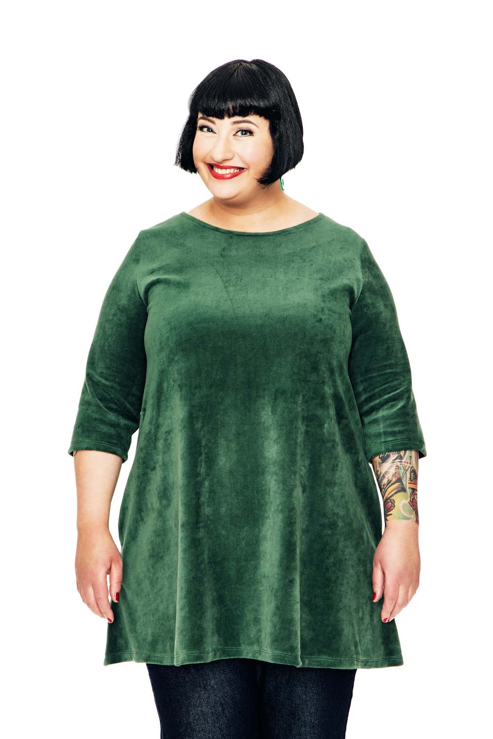 Anita tunika Velour grön