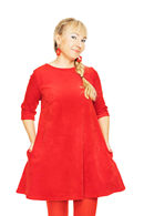 Anita tunika Velour Röd