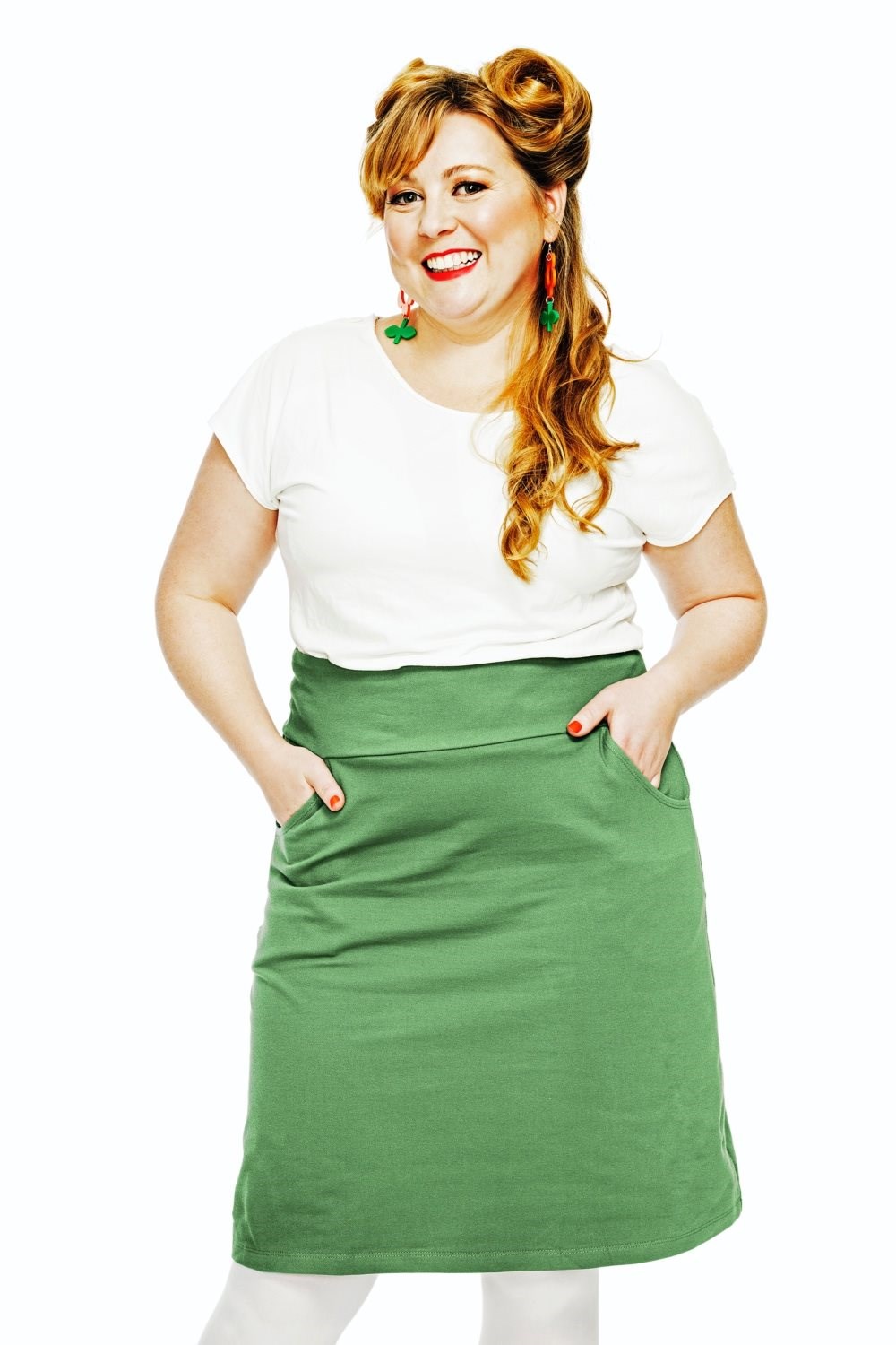 Majken skirt Jeans Salvia