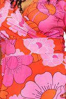 Vivi dress 1960 rosa - Pink flower print dress