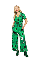 Britta jumpsuit 1960 grön - Green organic cotton jumpsuit
