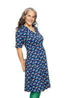 Monica klänning Midsommardans Blå