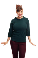 Agnes top Mörkgrön