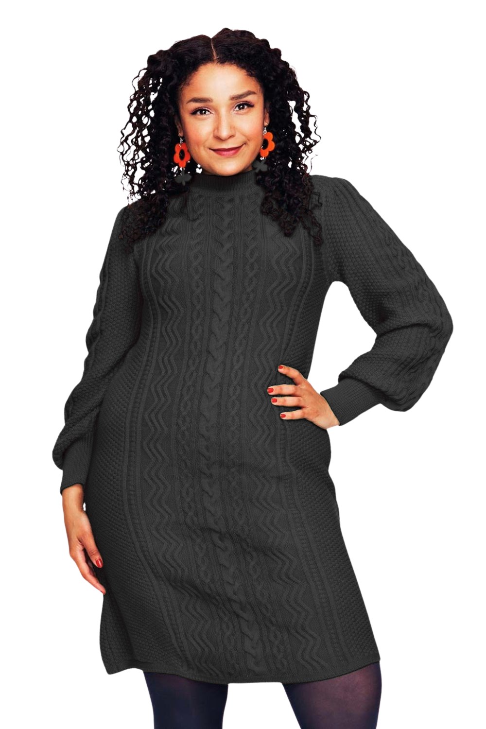 Svea dress Kol - Black knitted dress