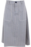 Danesweetie Stretch Canvas kjol Navy/Chalk