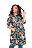 Organic cotton jersey Evighet Blå