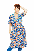 Ekologiskt trikåtyg Klöver Orange