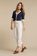 Conny Fancy Stitching jeans Off White