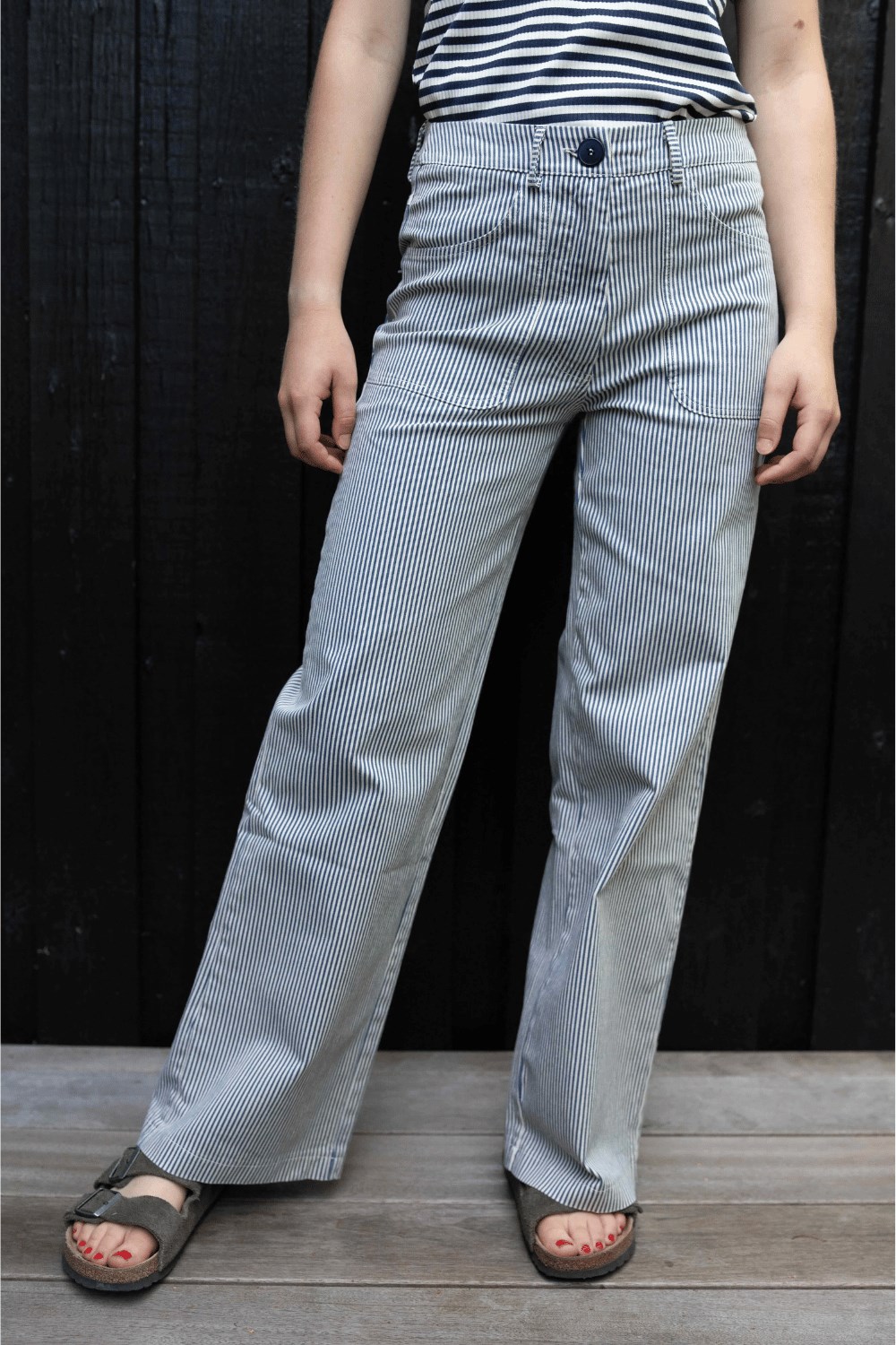 Danedaisy Stretch Canvas pants Navy/Chalk