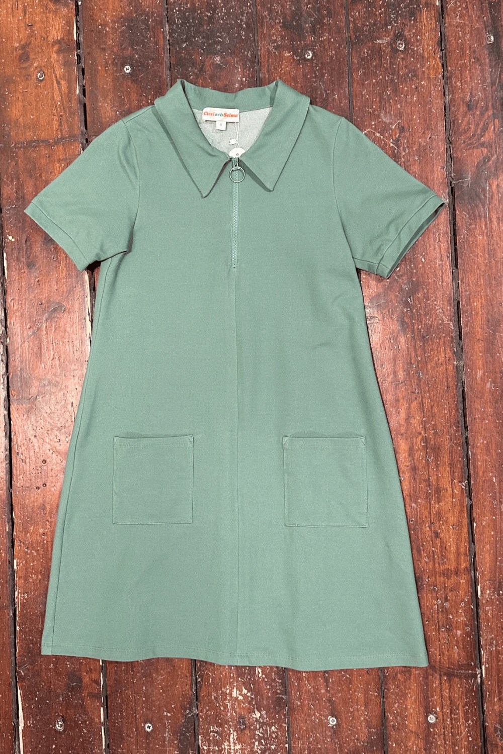 My dress Jeans Salvia - Sage 60s dress with pockets