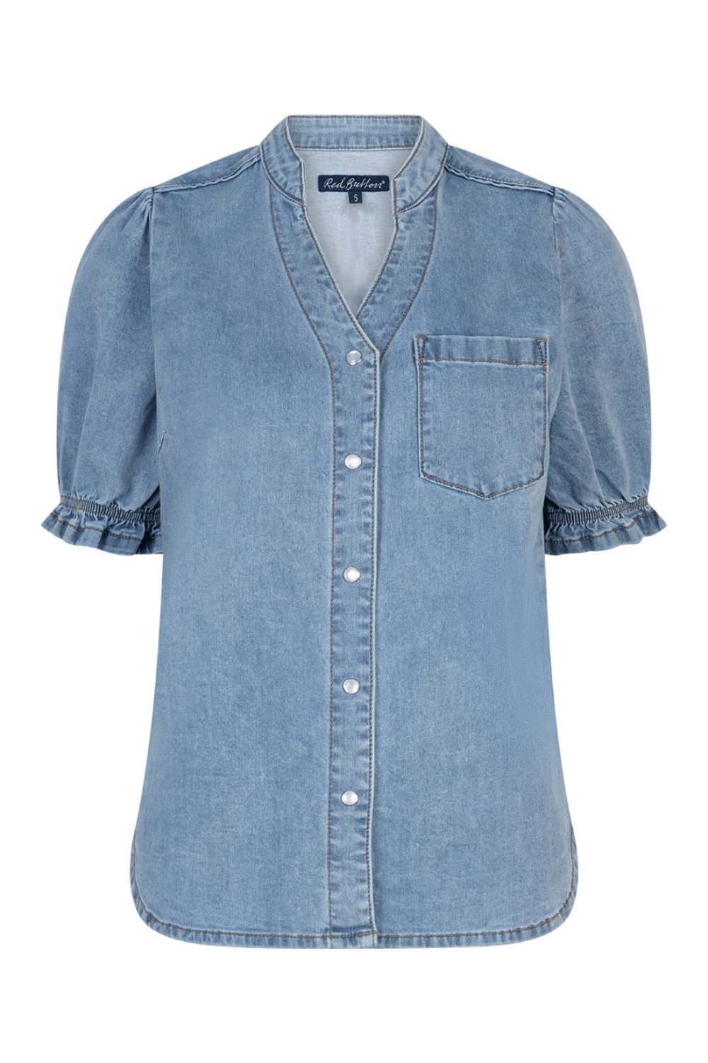 Victoria blus Denim lightblue