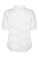 Victoria blus Flower White - Vit broderad bomullsblus