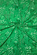 Fabric Ängsblom Grön - Green organic viscose jersey