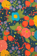 Fabric - Trädgård Rosa - Printed organic cotton fabric