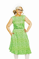 Malin dress Plurr Grön