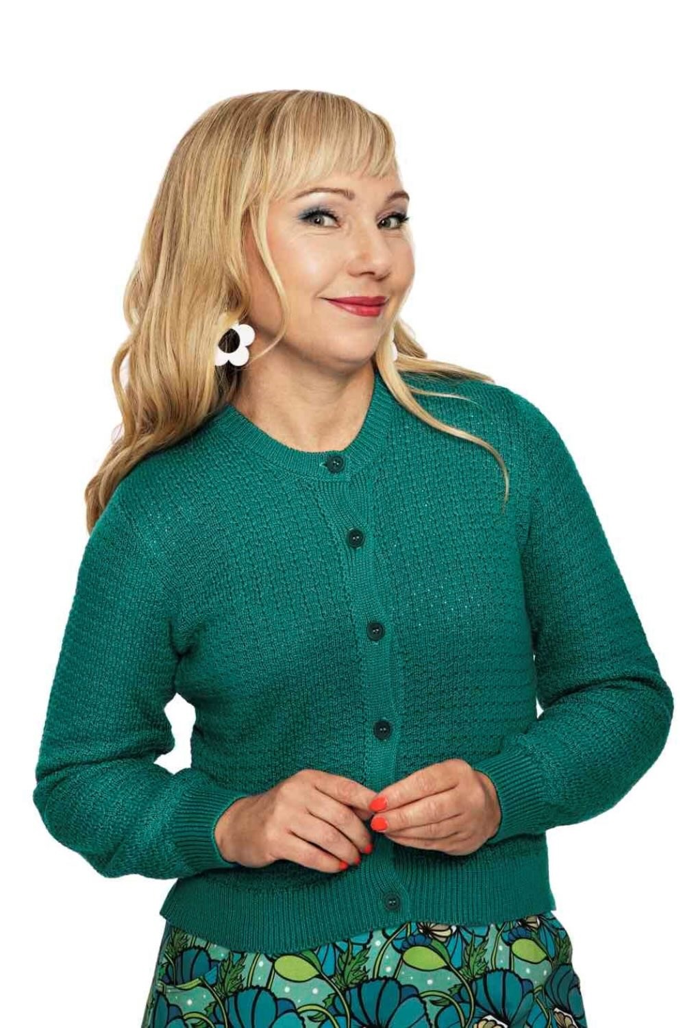 Sigrid Cardigan Oas - Teal cardigan