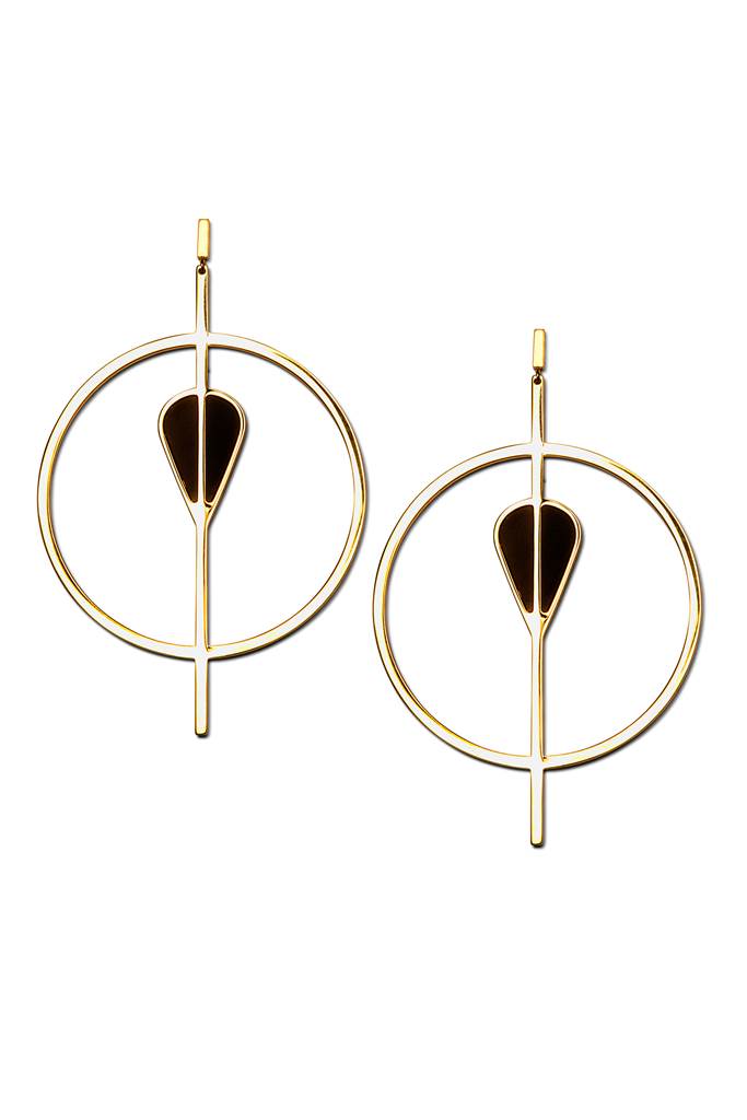 Vitae Statement Earrings gold-plated