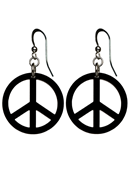 Örhängen Peace Svart