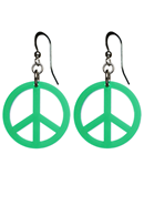 Earrings Peace Green