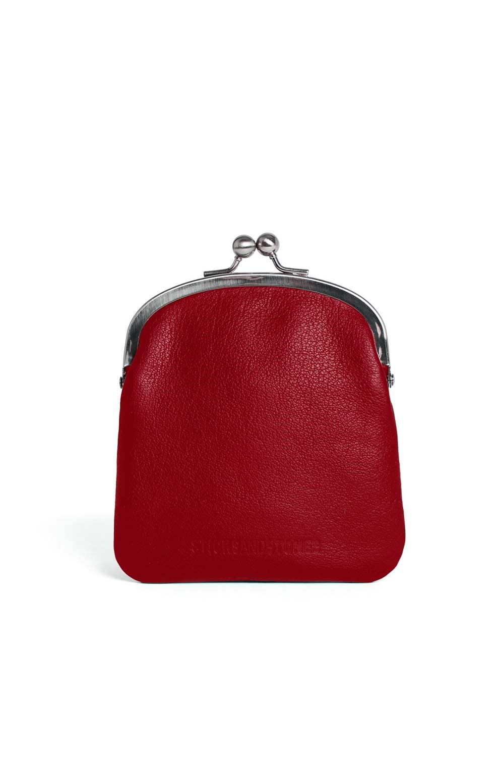 Delphi purse - Buff Washed Red