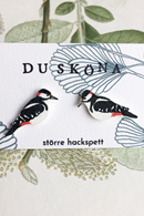 Earrings pin bird Woodpecker