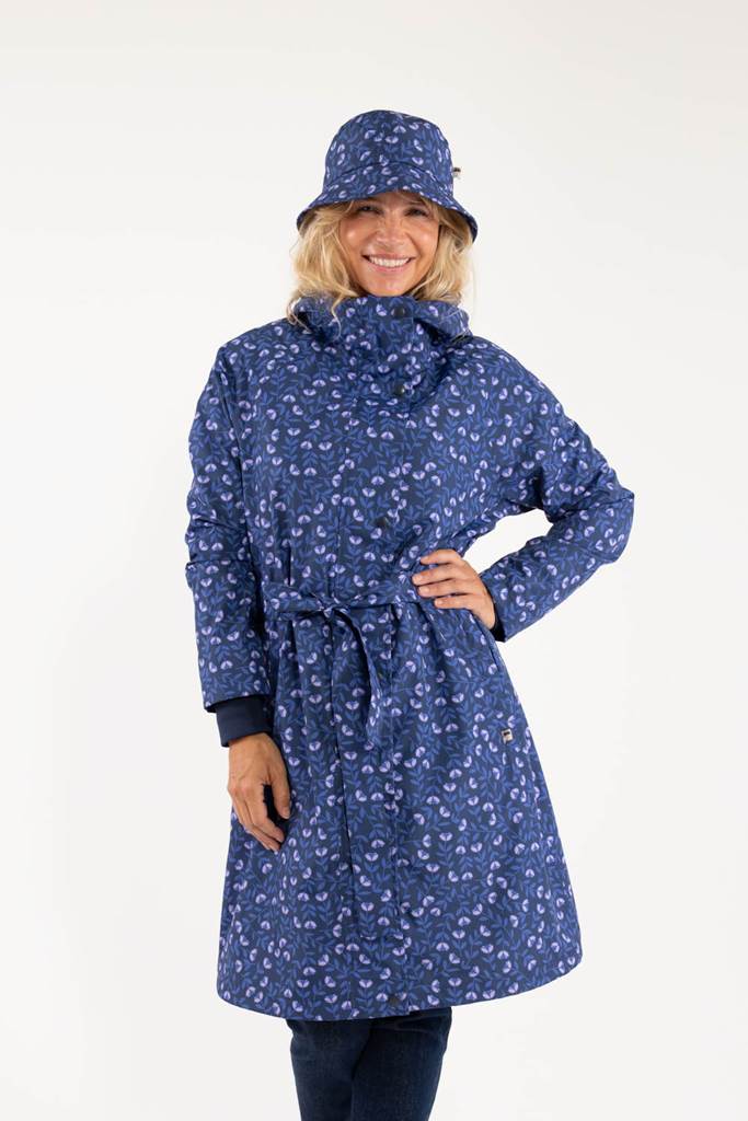 Elisabeth raincoat Fleurie navy/lilac