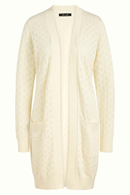 V Heart Ajour cardigan oversize Cream