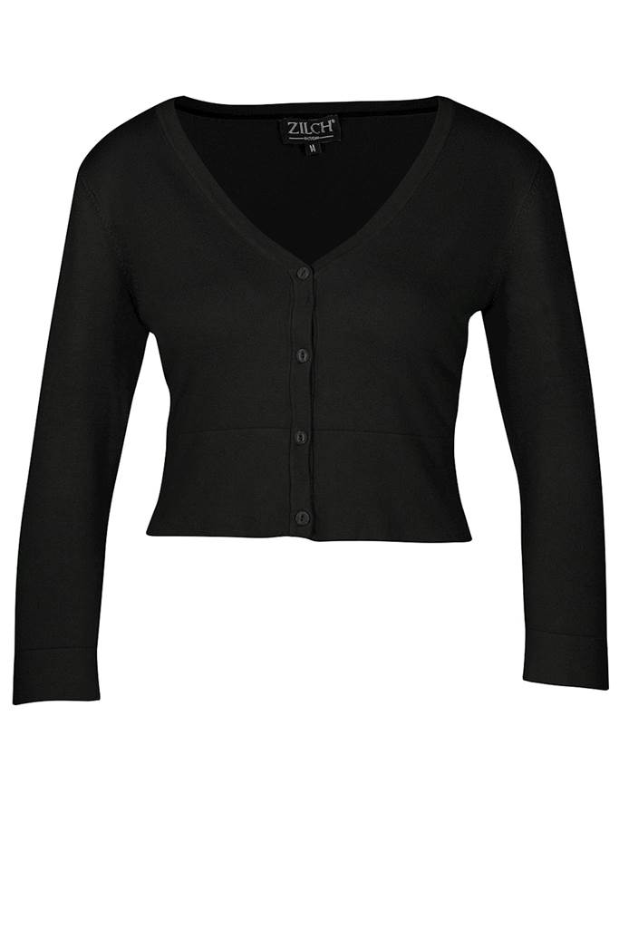 Bamboo kort kofta 3/4 ärm black
