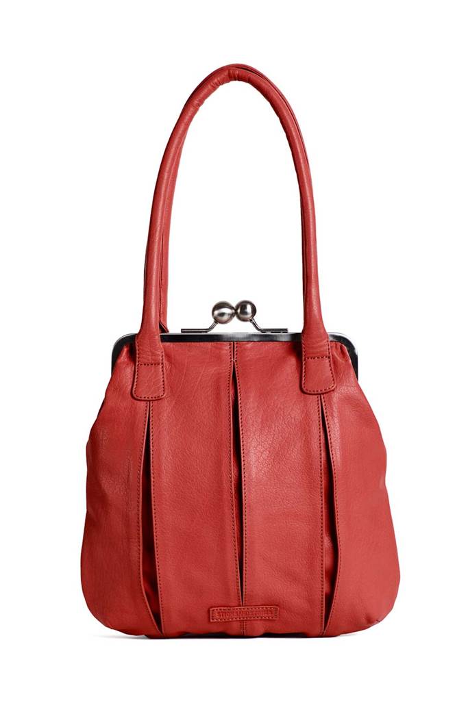 Annecy väska - Buff washed, Red