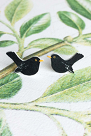 Earrings fåglar pin koltrast