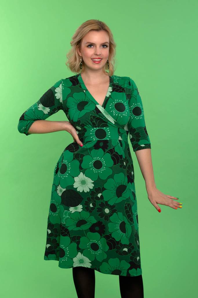 Vera klänning 1960 mörkgrön