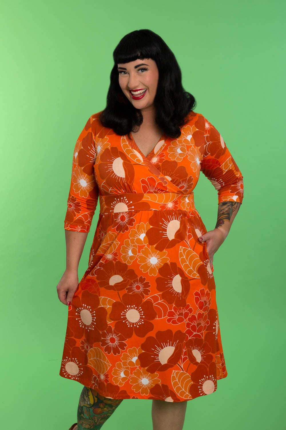 Vera klänning 1960 orange