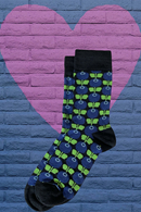 Socks wool Blåbär black