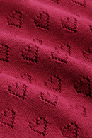 V Heart Ajour kofta Beaujolais Red