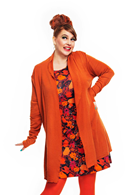 Blusbar long cardigan Rust