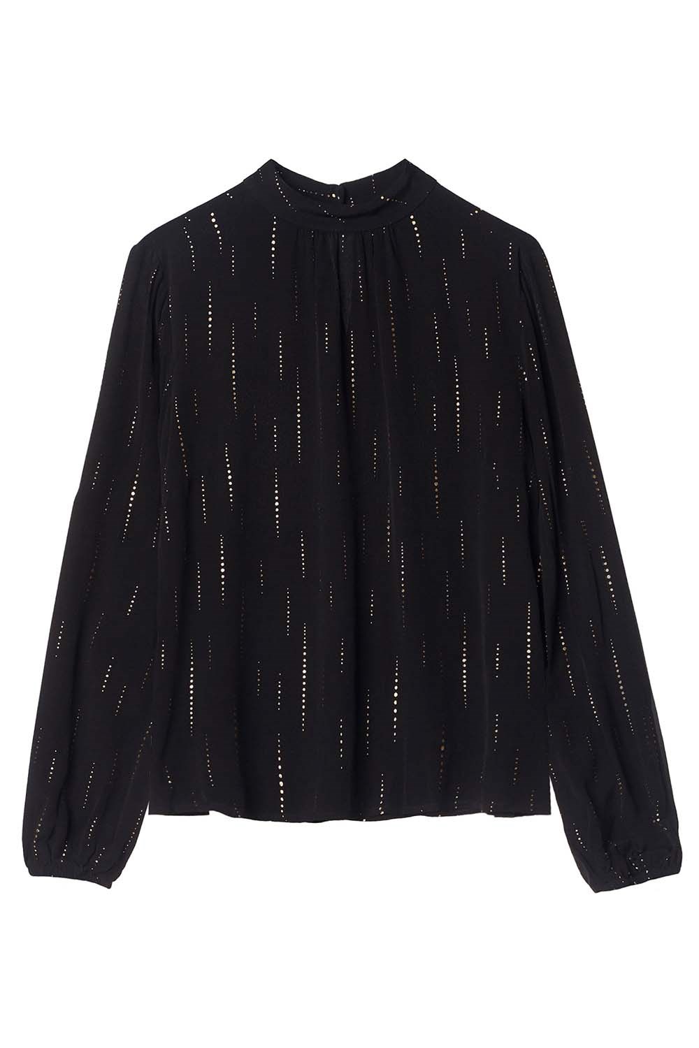 On my mind top Sparkle Black/Gold
