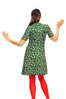 Monica klänning Vinterskog grön