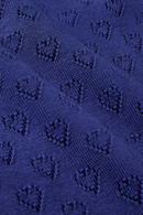 Boatneck top Heart Ajour Dazzling Blue