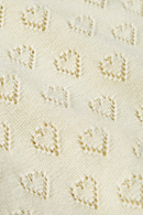Boatneck top Heart Ajour Cream