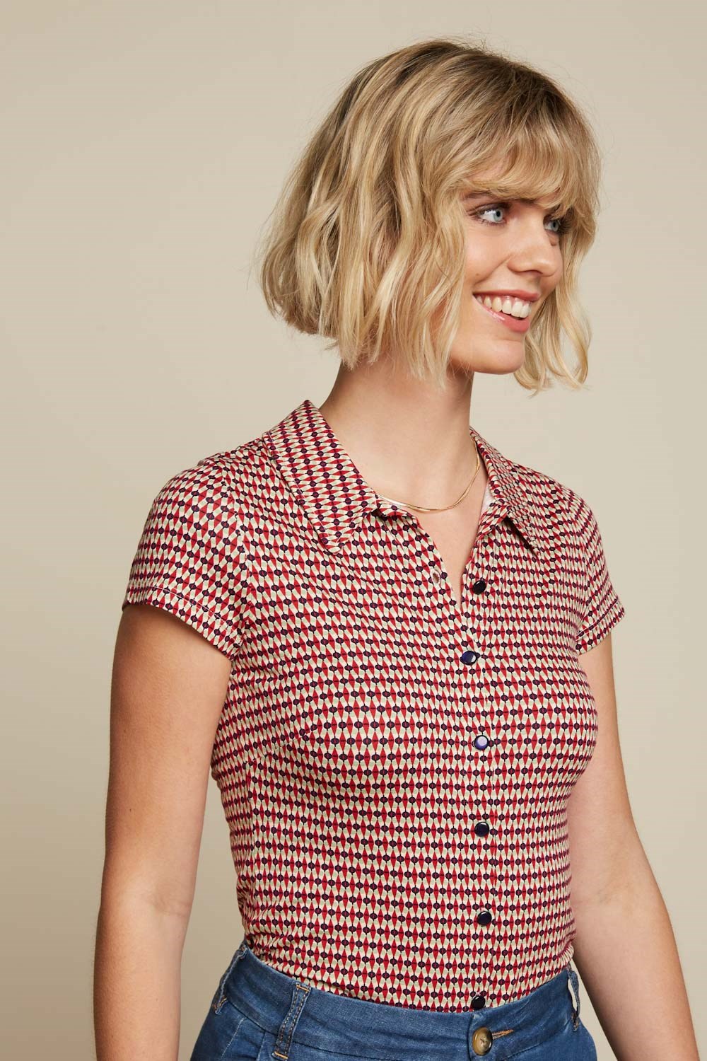 Callaloo blouse Chili Red