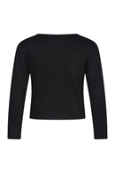 Bamboo short cardigan V-neck black