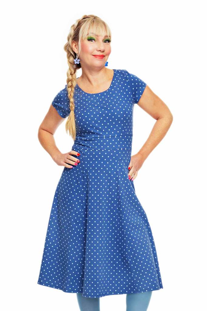 Hilda klänning Dot Blå