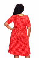 Kamilla klänning Dot Röd