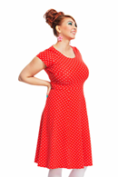 Hilda klänning Dot Röd