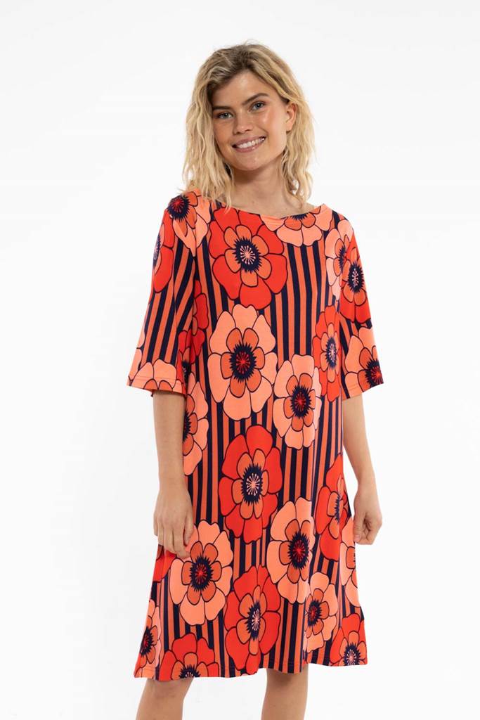 Danetrinidad dress Bright Red Power Flower