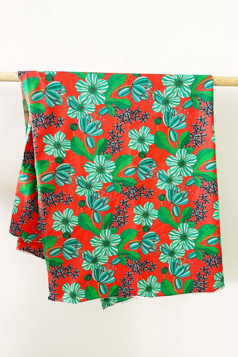 Organic jersey fabric Karamell Korall