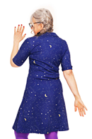 Monica klänning Astrologi blå