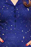 Monica klänning Astrologi blå